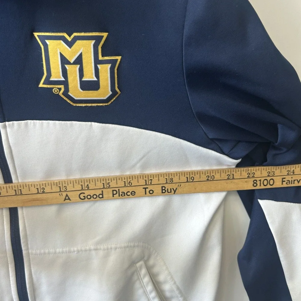 Jordan Marquette Golden Eagles Basketball Therma-FIT Full Zip Hoodie Navy M